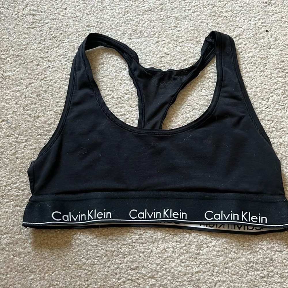 black calvin klein sports bra